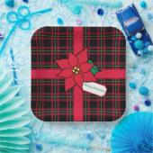 メリークリスマスポインセチア紙プレート ペーパープレート (パーティー)