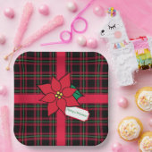 メリークリスマスポインセチア紙プレート ペーパープレート (パーティー)