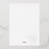 メリークリスマスポインセチア花枠 箔シーズンカード (裏面)