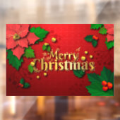 メリークリスマスポインセチア ウィンドウサイン (シート2)