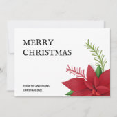 メリークリスマスポインセチア シーズンカード (正面)