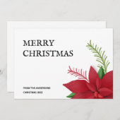 メリークリスマスポインセチア シーズンカード (正面/裏面)