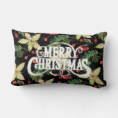 メリークリスマスポインセティアスホリデー ランバークッション (裏面)