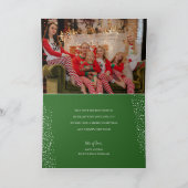 メリークリスマスポインセティアス折り畳みホリデーフォト カード (内部)