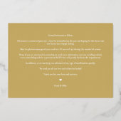 メリークリスマスポインセティアス結婚ガーランド写真 箔招待状 (裏面)