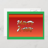 メリークリスマスポストカードレッド シーズンポストカード (正面/裏面)