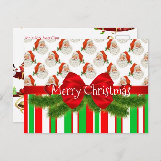 メリークリスマスポストカード北極 ポストカード (正面/裏面)