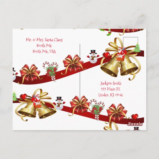 メリークリスマスポストカード北極 ポストカード (裏面)