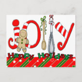 メリークリスマスポストカード喜びジンジャーブレッド ポストカード (正面)