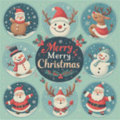 メリークリスマスポストカード シール (正面)