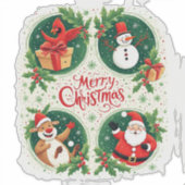 メリークリスマスポストカード シール (正面)
