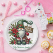 メリークリスマスポストカード ペーパープレート (パーティー)
