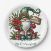 メリークリスマスポストカード ペーパープレート (正面)