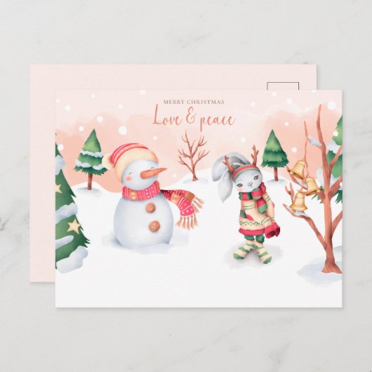 メリークリスマスポストカード ポストカード (正面/裏面)