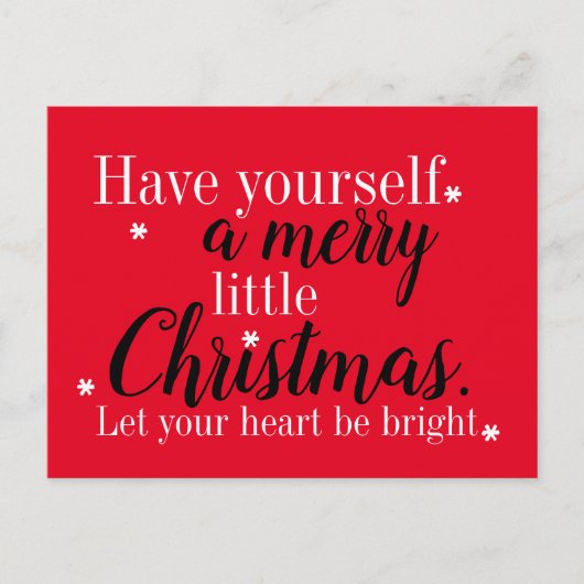 メリークリスマスポストカード(赤、黒、白) シーズンポストカード (正面)