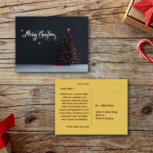 メリークリスマスポストカーモダンド&クラシック ポストカード