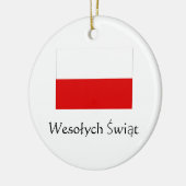 メリークリスマスポリッシュオーナメント セラミックオーナメント (左)