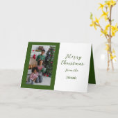 メリークリスマスポートレート、5" x 7"折り畳みカード カード (黄色い花)