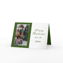 メリークリスマスポートレート、5" x 7"折り畳みカード