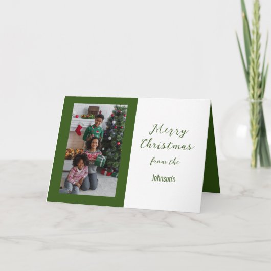 メリークリスマスポートレート、5" x 7"折り畳みカード カード (正面)