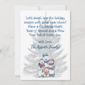 メリークリスマスポーラーベアーズホリデーフラットカード (裏面)