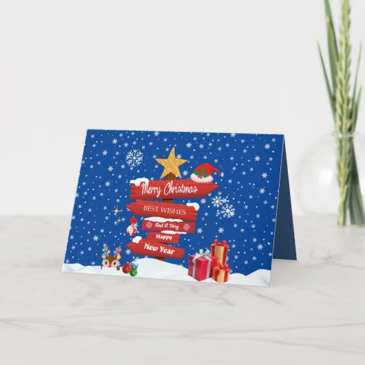 メリークリスマスポール サンキューカード (正面)