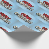 メリークリスマスマイラーバルーンレタリング ラッピングペーパー (角)