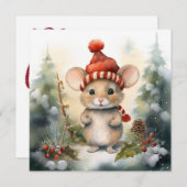 メリークリスマスマウスのグリーティングカード シーズンカード (正面/裏面)