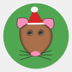 メリークリスマスマウスのシール ラウンドシール