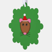メリークリスマスマウスカスタム オーナメントカード (左)