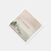 メリークリスマスマウンテンの水彩 スタンダードカクテルナプキン (角)