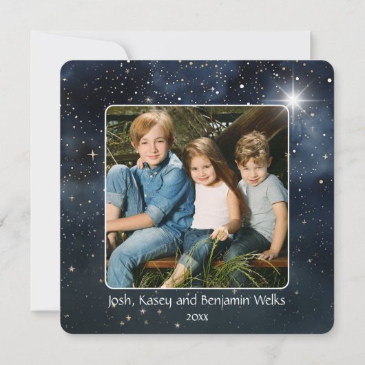 メリークリスマスマウンテンスカイスターファミリー名 カード (裏面)