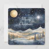 メリークリスマスマウンテンスカイスターファミリー名 カード (正面)