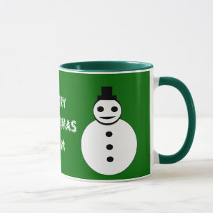 メリークリスマスマカスタムム雪だるまマグカップ マグカップ