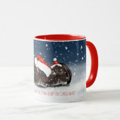 メリークリスマスマグカップ – 眠いヒッポス マグカップ (正面右)