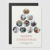 メリークリスマスマグネット10枚赤 (正面/裏面)