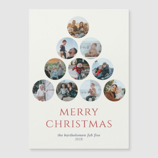 メリークリスマスマグネット10枚赤 (正面)