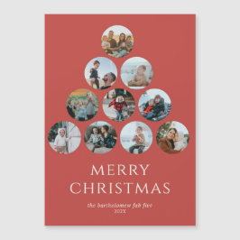 メリークリスマスマグネット10枚赤