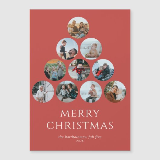 メリークリスマスマグネット10枚赤 (正面)