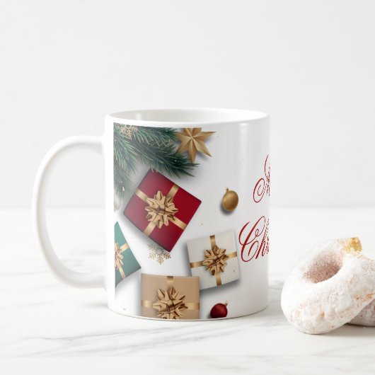 メリークリスマスマグ コーヒーマグカップ (ドーナツ)