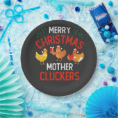 メリークリスマスマザークラッカーズロースタークリスマス ペーパープレート (パーティー)