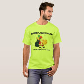 メリークリスマスマジックTシャツ グリーン ハンズサム スーパー Tシャツ (正面フル)