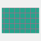 メリークリスマスマゼンタホットピンクエメラルドグリーン ラッピングペーパーシート (正面3)