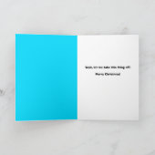 メリークリスマスマフラー話し子犬の顔マスク シーズンカード (内部)