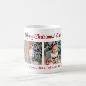 メリークリスマスママ4フォトコラージュ コーヒーマグカップ (中央)