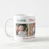 メリークリスマスママ4フォトコラージュ コーヒーマグカップ (左)