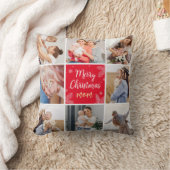 メリークリスマスママ8写真家族コラージュ クッション (ブランケット)