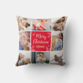 メリークリスマスママ8写真家族コラージュ クッション (裏面)