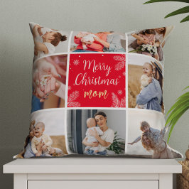 メリークリスマスママ8写真家族コラージュ クッション