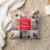 メリークリスマスママ8写真家族コラージュ クッション (ブランケット)